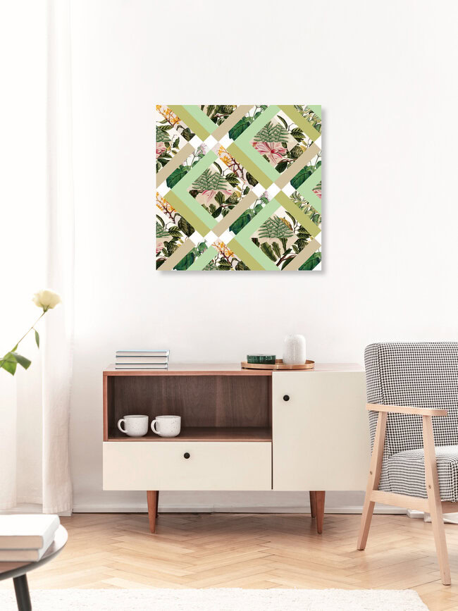 Wandbild 'Cubed Vintage Botanicals' – Kunst von Bianca Green als Poster oder Acrylglasbild