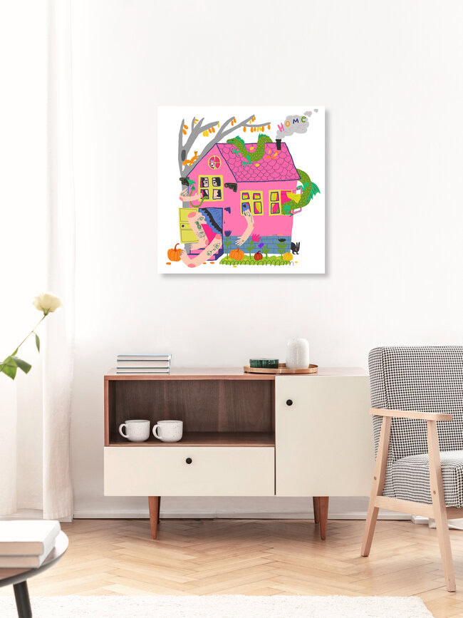 Wandbild 'Home I don't fit in' – Kunst von Ezra W. Smith als Poster oder Acrylglasbild