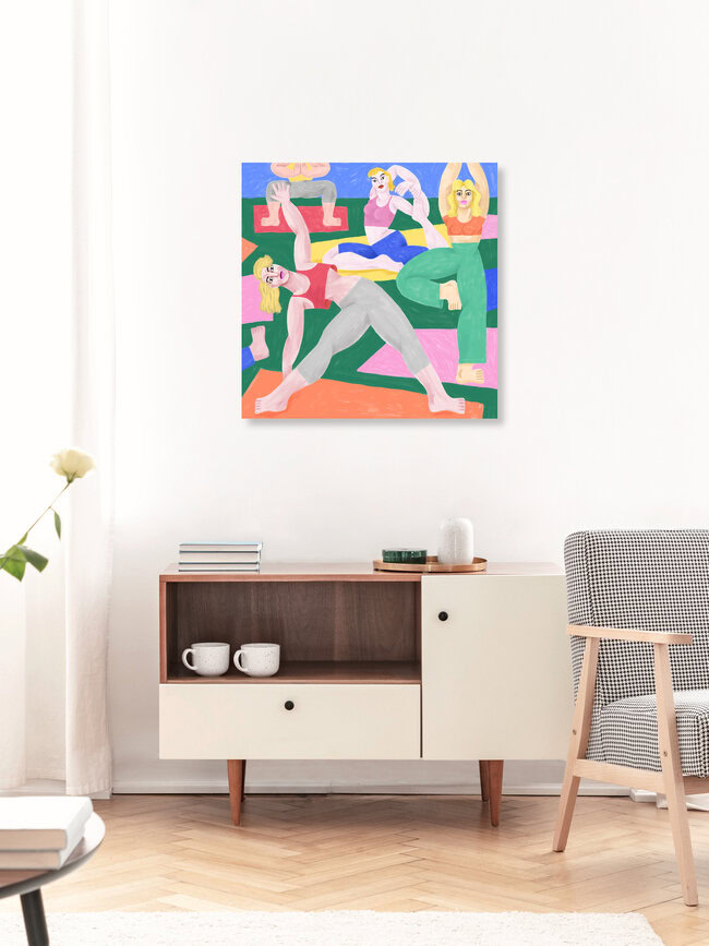 Wandbild 'Yoga' – Kunst von My Name Is Cépé als Poster oder Acrylglasbild