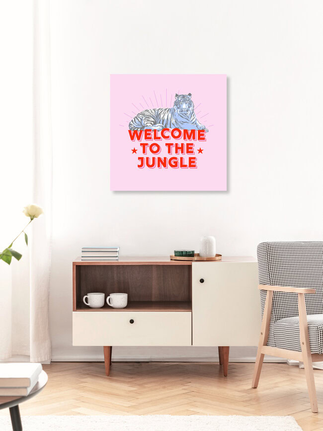 'welcome to the jungle - retro tiger' – Wall Art by Ania Więcław as Poster or Acrylic Glass Print