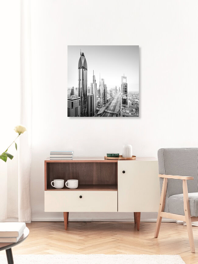 Sheikh Zayed Road | Dubai, United Arab Emirates – wall art by Ronny Behnert as Poster or Acrylic Glass Print