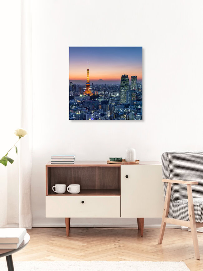 Tokyo Skyline at night, Japan – wall art by Jan Becke as Poster or Acrylic Glass Print