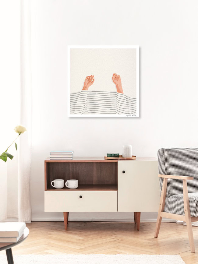Wandbild 'Hands Up' – Kunst von Giselle Dekel als Poster oder Acrylglasbild