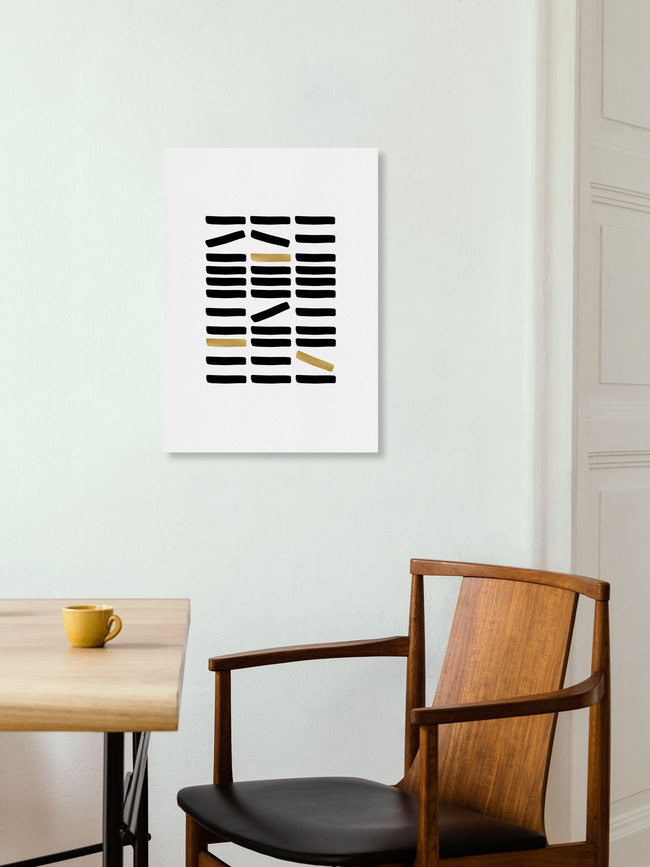 Wandbild 'Black & Gold Abstract' – Kunst von Orara Studio als Poster oder Acrylglasbild