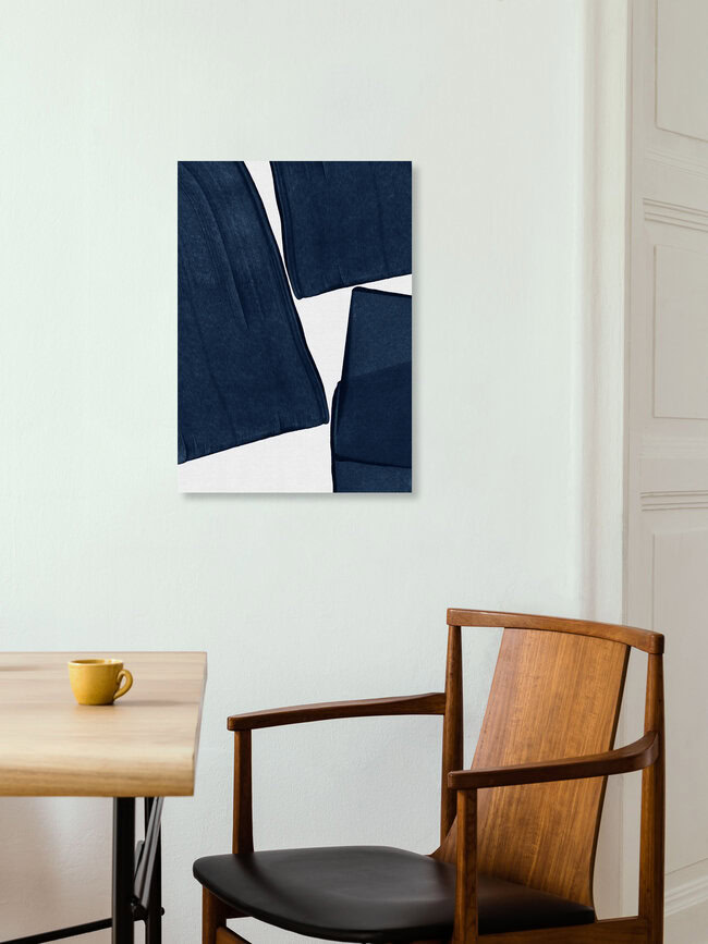 Minimalist Painting Blue III, Hong Kong – wall art by Orara Studio as Poster or Acrylic Glass Print