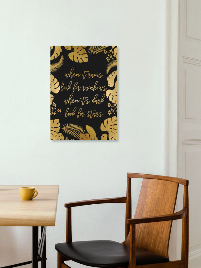 When It Rains Look For Rainbows, When It's Dark Look For Stars, United Kingdom – wall art by Orara Studio as Poster or Acrylic Glass Print