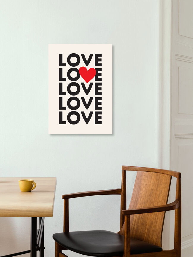 Wandbild 'Love Love Love' – Kunst von Frankie Kerr-Dineen als Poster oder Acrylglasbild