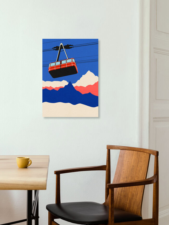 Wandbild 'Ski Mountains' – Kunst von Rosi Feist als Poster oder Acrylglasbild