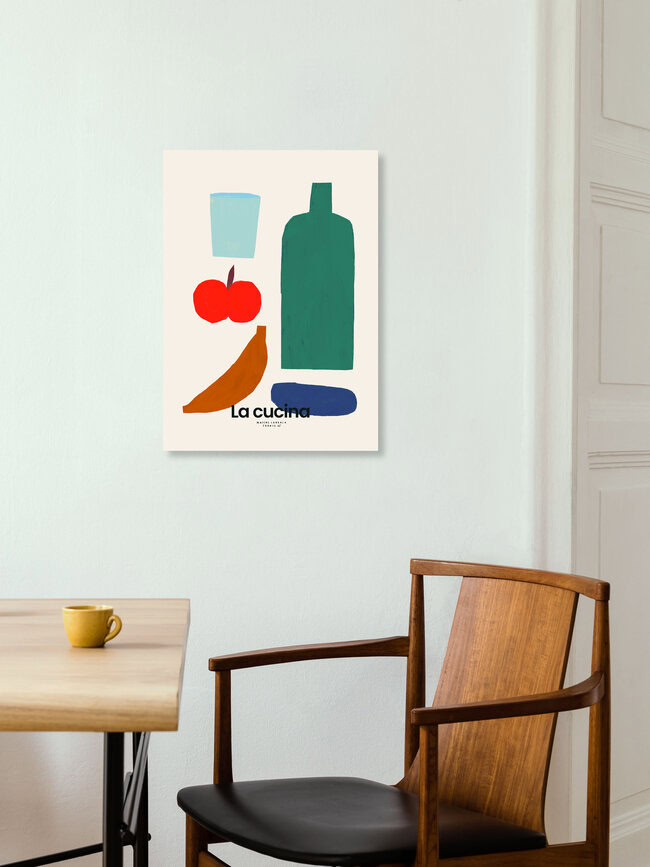 Wandbild 'La Cucina No2' – Kunst von Matías Larraín als Poster oder Acrylglasbild