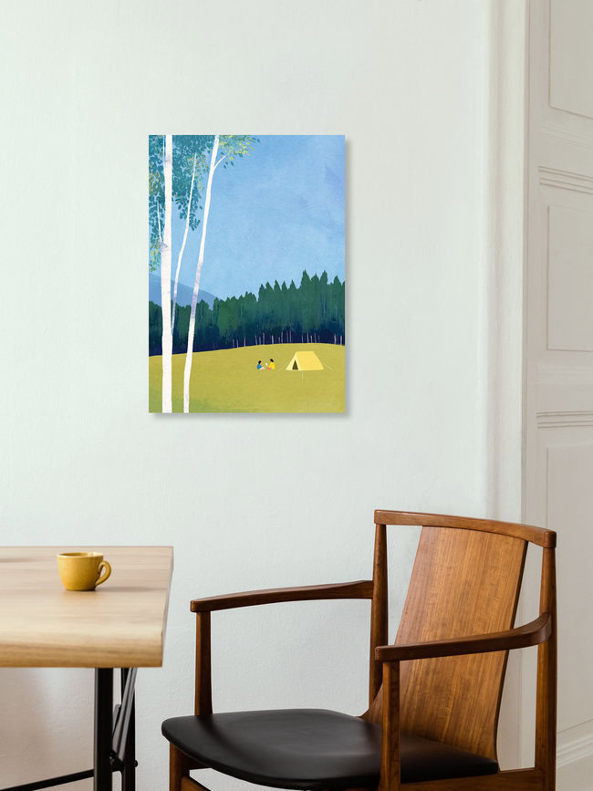 'Camping' – Wall Art by Henry Rivers as Poster or Acrylic Glass Print