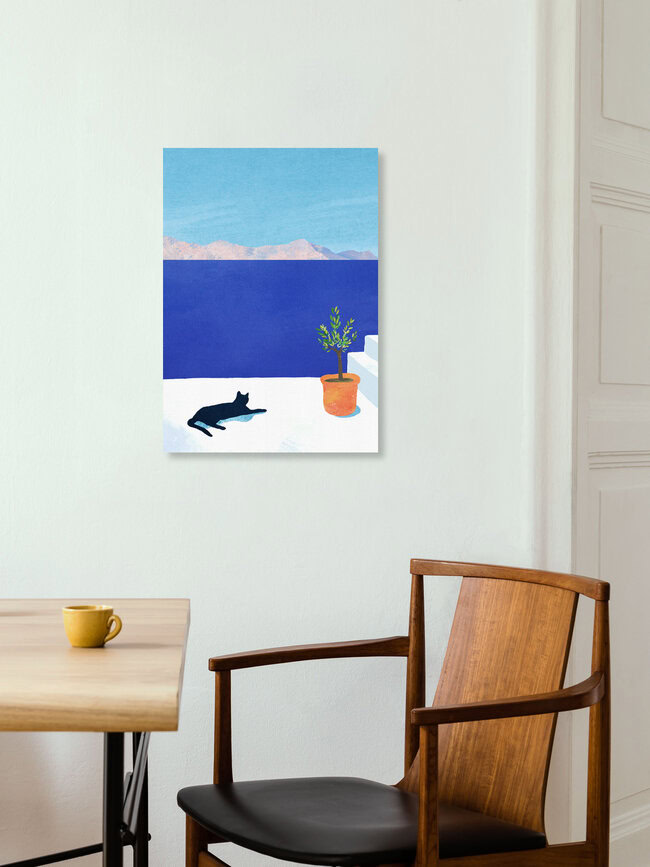 'Cat Siesta' – Wall Art by Henry Rivers as Poster or Acrylic Glass Print
