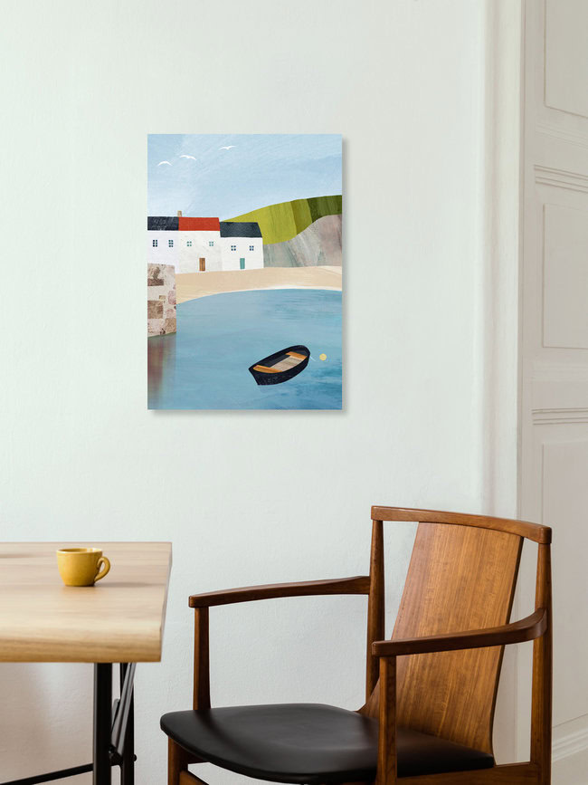 'Fishing Village' – Wall Art by Henry Rivers as Poster or Acrylic Glass Print