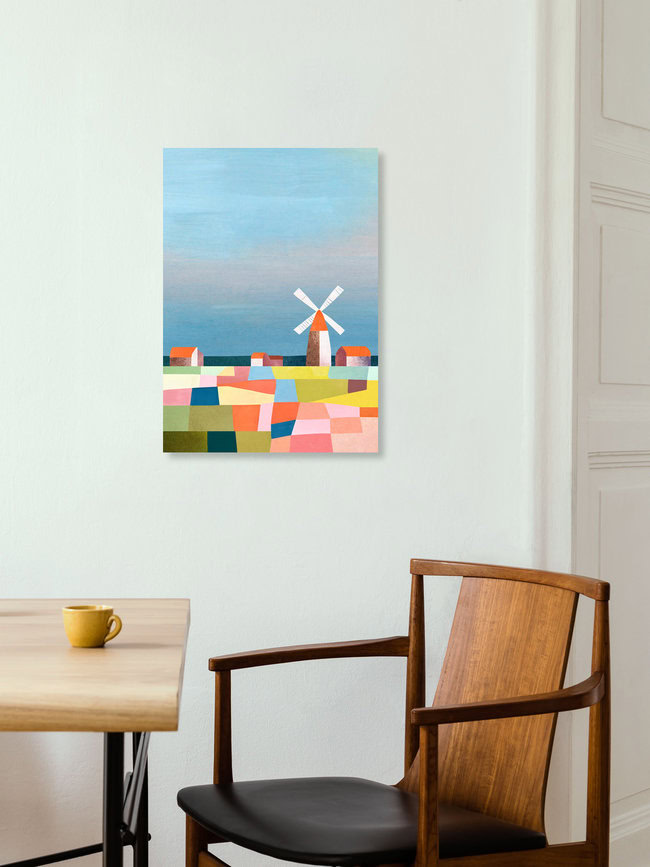 'Windmill in Holland' – Wall Art by Henry Rivers as Poster or Acrylic Glass Print
