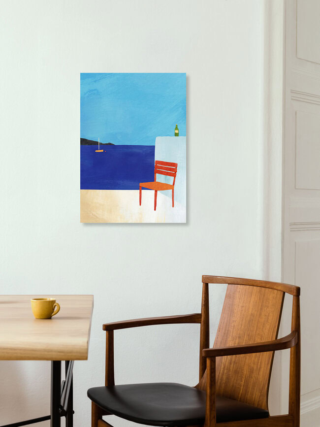'Red Chair' – Wall Art by Henry Rivers as Poster or Acrylic Glass Print