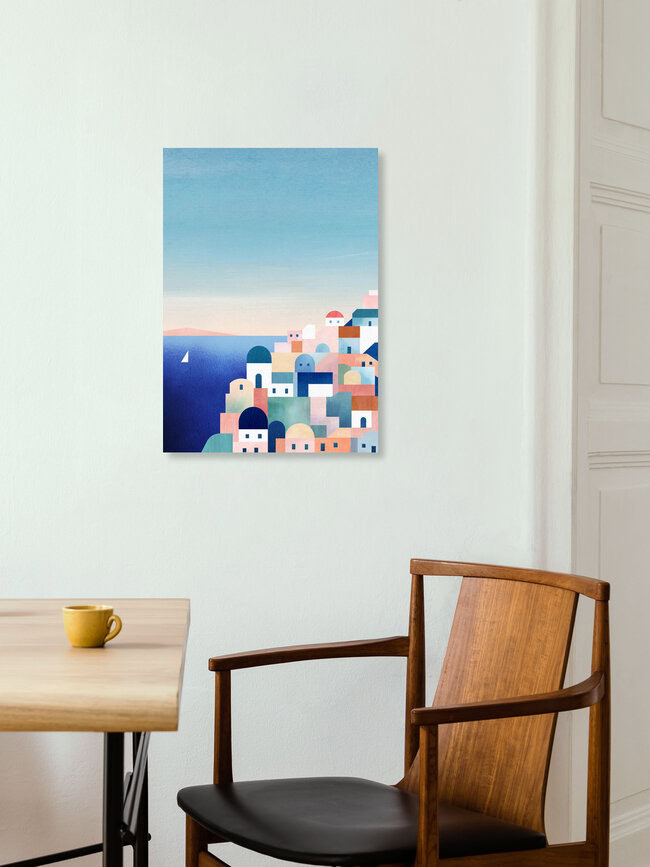 'Santorini' – Wall Art by Henry Rivers as Poster or Acrylic Glass Print