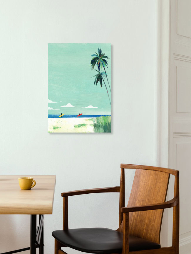 'Surf Buddies' – Wall Art by Henry Rivers as Poster or Acrylic Glass Print