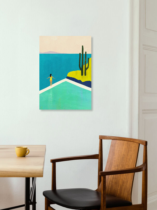 'Swimming Pool' – Wall Art by Henry Rivers as Poster or Acrylic Glass Print