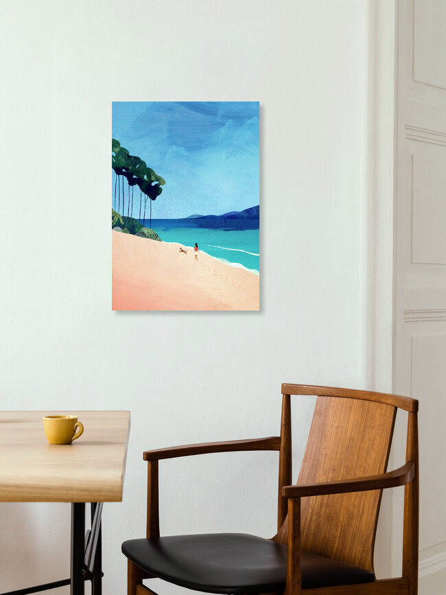 'Beach Walk' – Wall Art by Henry Rivers as Poster or Acrylic Glass Print