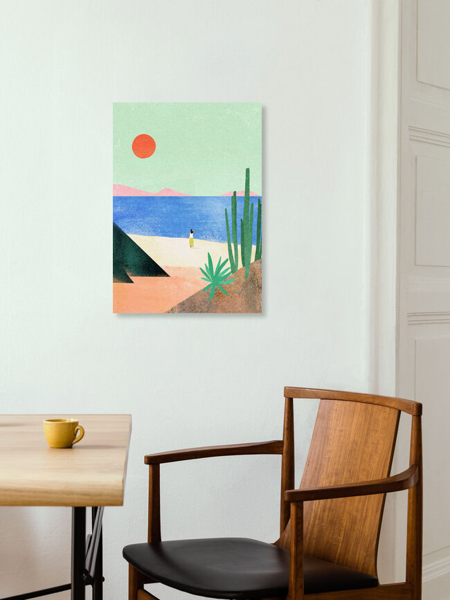 'Beach Girl' – Wall Art by Henry Rivers as Poster or Acrylic Glass Print