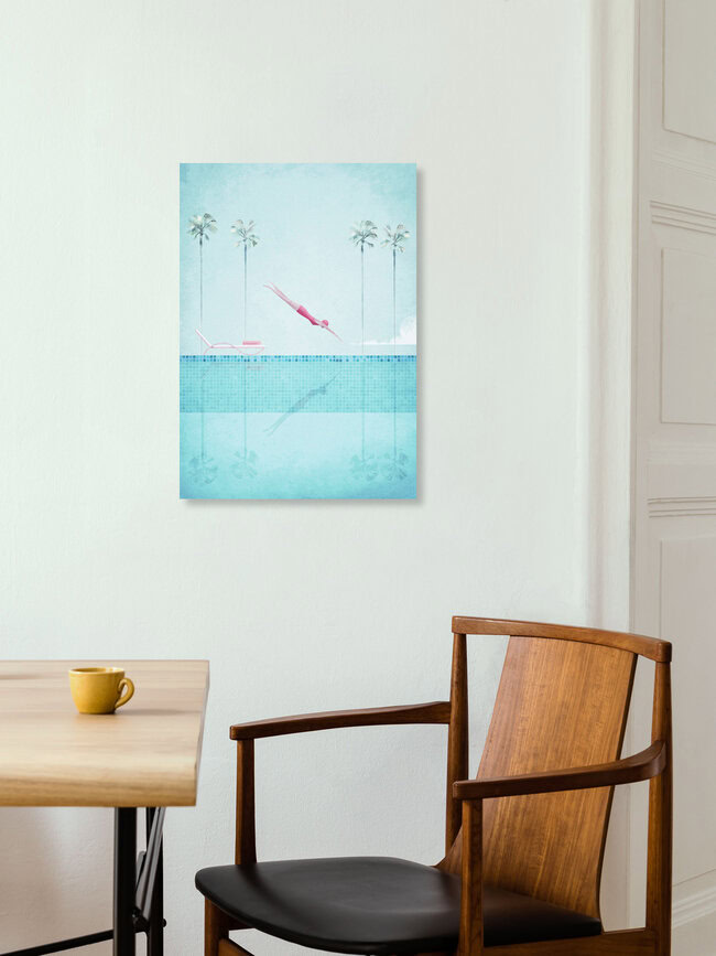 'Swimming Pool' – Wall Art by Henry Rivers as Poster or Acrylic Glass Print