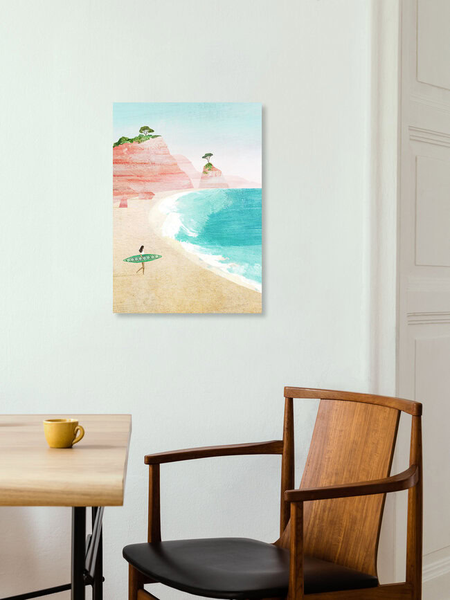 Wandbild 'Surf Girl' – Kunst von Henry Rivers als Poster oder Acrylglasbild