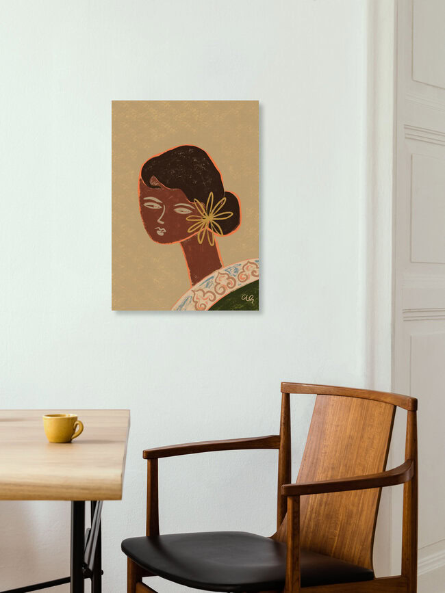 Wandbild 'Lady in Green' – Kunst von Arty Guava als Poster oder Acrylglasbild