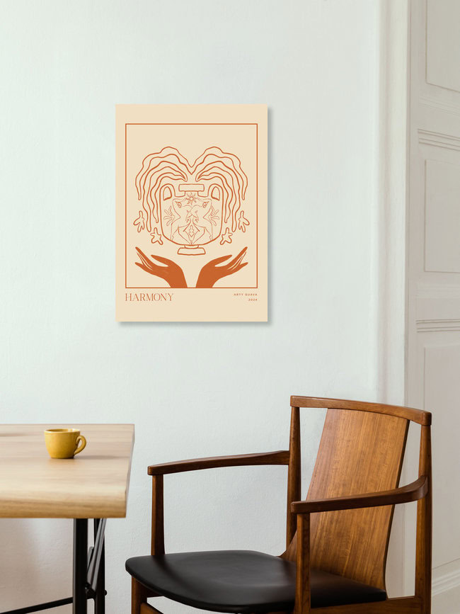 Wandbild 'Harmony Line Art' – Kunst von Arty Guava als Poster oder Acrylglasbild