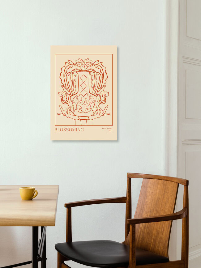 Wandbild 'Blossoming Line Art' – Kunst von Arty Guava als Poster oder Acrylglasbild