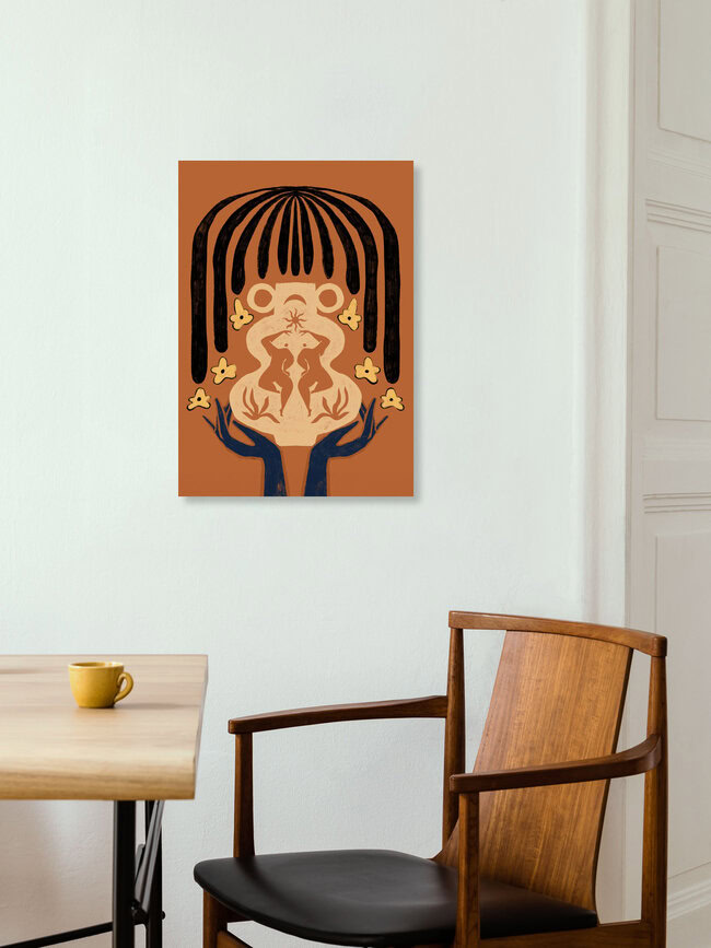 Wandbild 'Vase Sun and Moon' – Kunst von Arty Guava als Poster oder Acrylglasbild