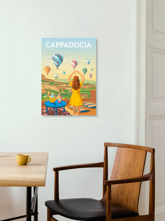 Wandbild 'Cappadocia Love Valley Turkey Travel Art print' – Kunst von François Beutier als Poster oder Acrylglasbild