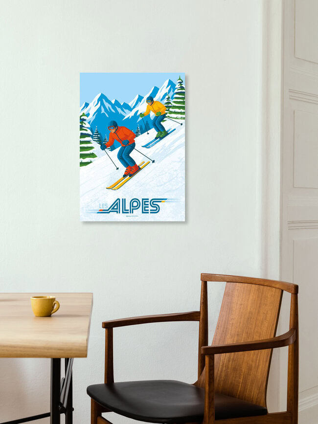 Wandbild 'The Alps Savoie France Travel Poster Art Print' – Kunst von François Beutier als Poster oder Acrylglasbild