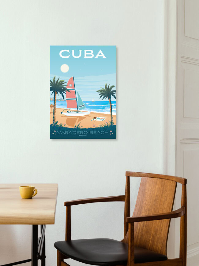Wandbild 'Cuba Havana Travel Poster Art Print' – Kunst von François Beutier als Poster oder Acrylglasbild