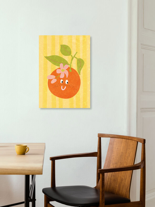Wandbild 'Hallo Orange' – Kunst von Raissa Oltmanns als Poster oder Acrylglasbild