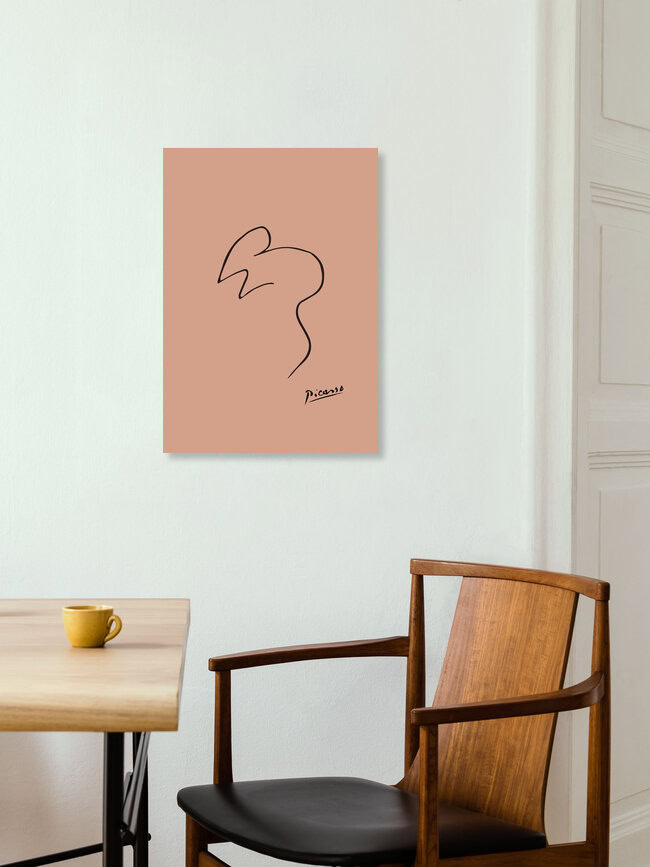 Picasso Mouse Line Drawing – Terracotta, Germany – wall art by Art Classics as Poster or Acrylic Glass Print