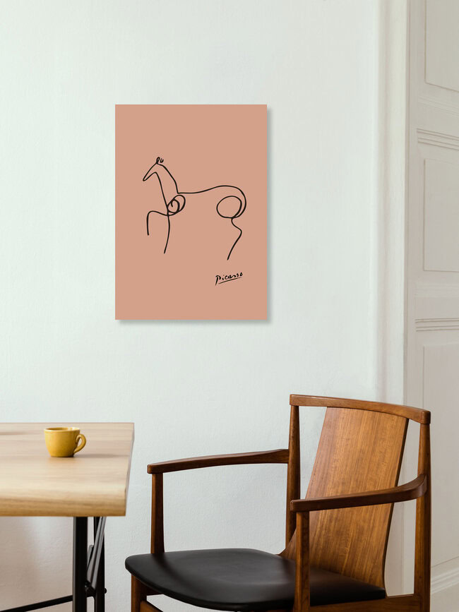 Picasso Horse Line Drawing – Terracotta, Germany – wall art by Art Classics as Poster or Acrylic Glass Print