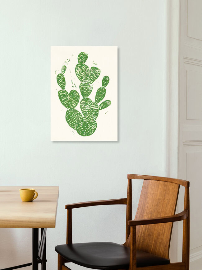 Linocut Cactus, Deutschland – Fotokunst von Bianca Green als Poster oder Acrylglasbild