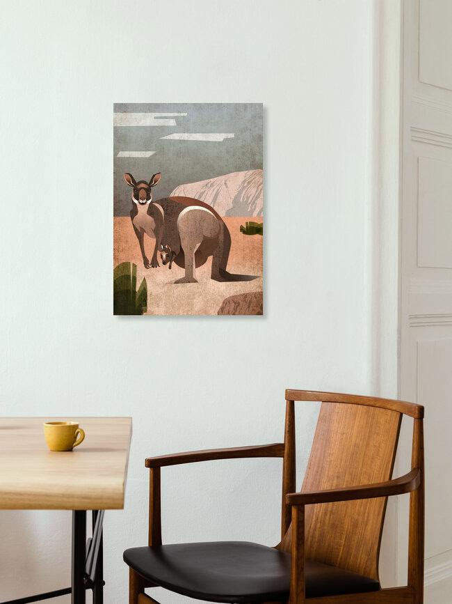 'kangaroo' – Wall Art by Sabrina Ziegenhorn as Poster or Acrylic Glass Print