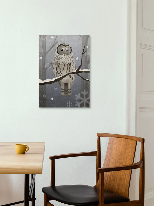 Wandbild 'Schneeeule' – Kunst von Sabrina Ziegenhorn als Poster oder Acrylglasbild