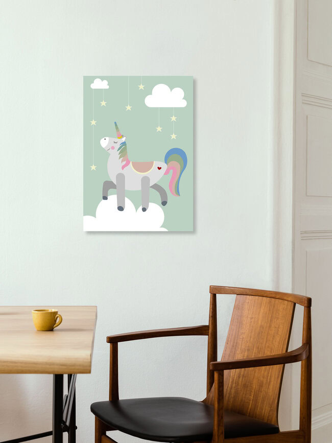 'funky unicorn' – Wall Art by Sabrina Ziegenhorn as Poster or Acrylic Glass Print