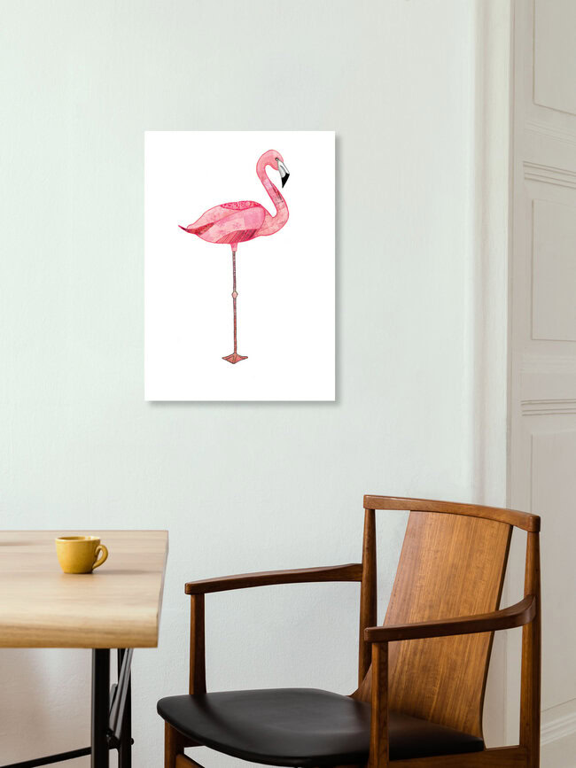 Wandbild 'Pink Flamingo' – Kunst von Katherine Blower als Poster oder Acrylglasbild