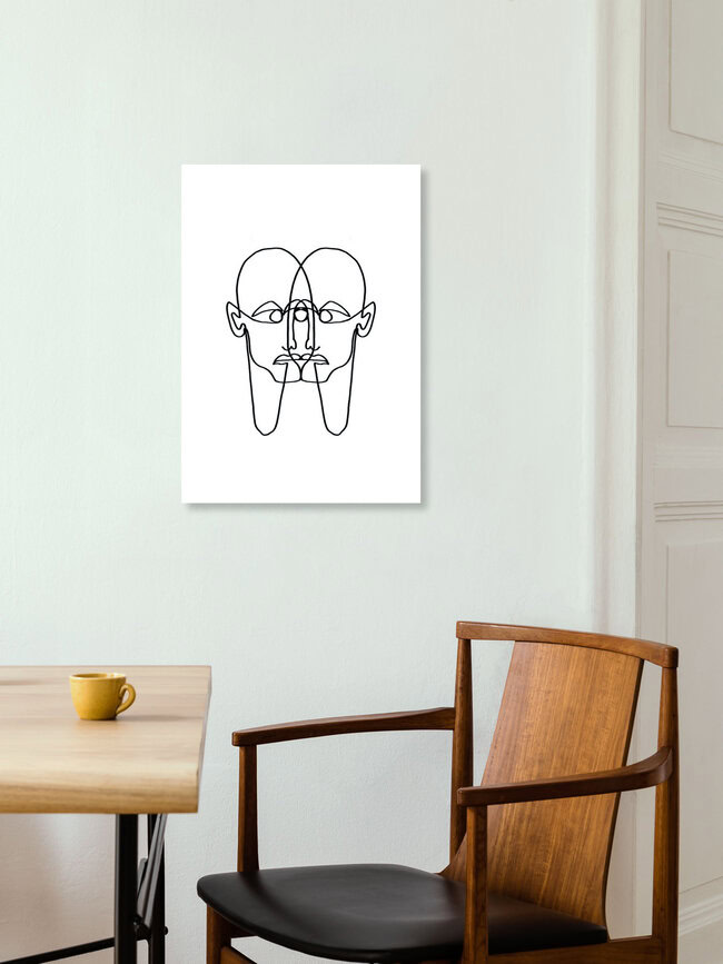 'Face Two Face' – Wall Art by Julia Hariri as Poster or Acrylic Glass Print