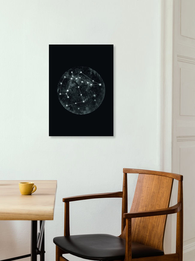 'Constellation Black' – Wall Art by Julia Hariri as Poster or Acrylic Glass Print