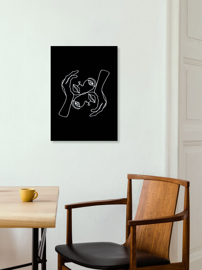 Wandbild 'Julie BW' – Kunst von Julia Hariri als Poster oder Acrylglasbild