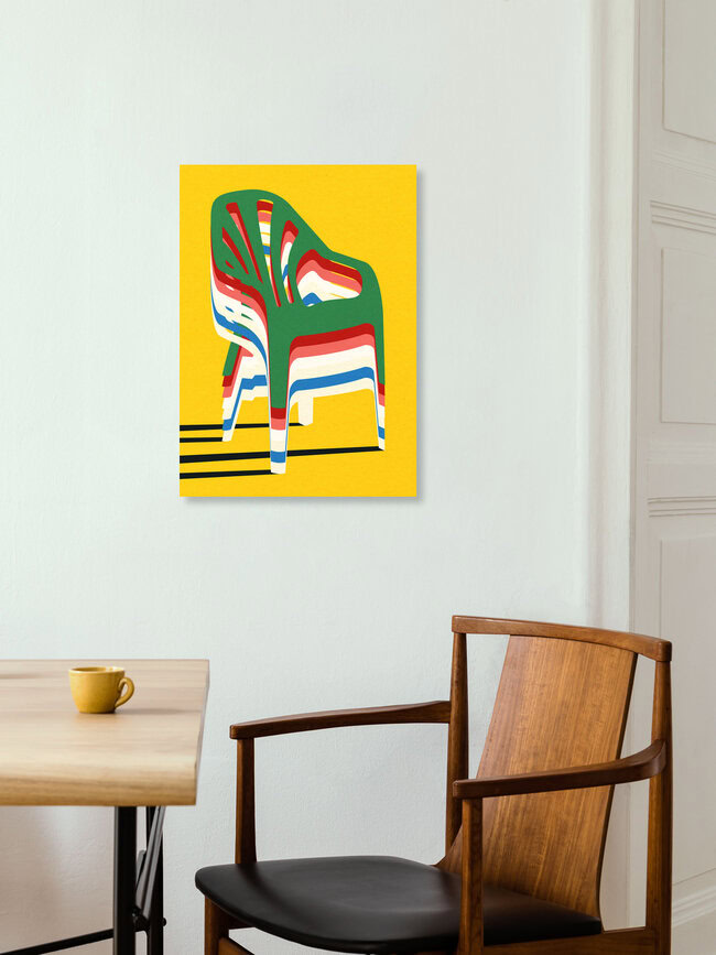 Wandbild 'Stack Of Plastic Chairs' – Kunst von Rosi Feist als Poster oder Acrylglasbild