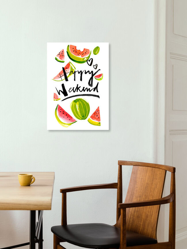 Wandbild 'Happy Weekend' – Kunst von Ekaterina Koroleva als Poster oder Acrylglasbild