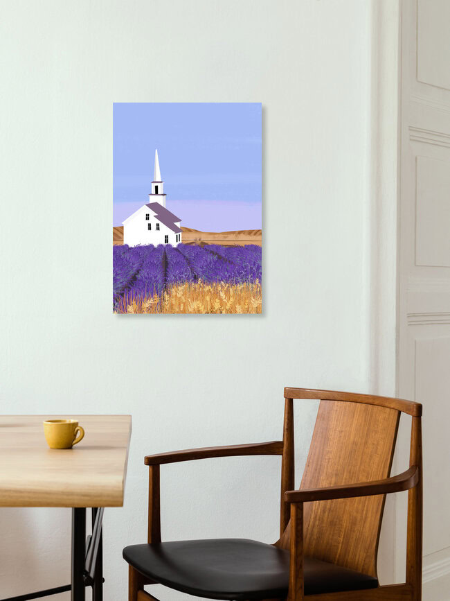 Wandbild 'Lavender Church' – Kunst von Katherine Blower als Poster oder Acrylglasbild