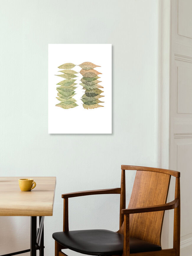 Wandbild 'Rarity Cabinet Leaves 2' – Kunst von Marielle Leenders als Poster oder Acrylglasbild
