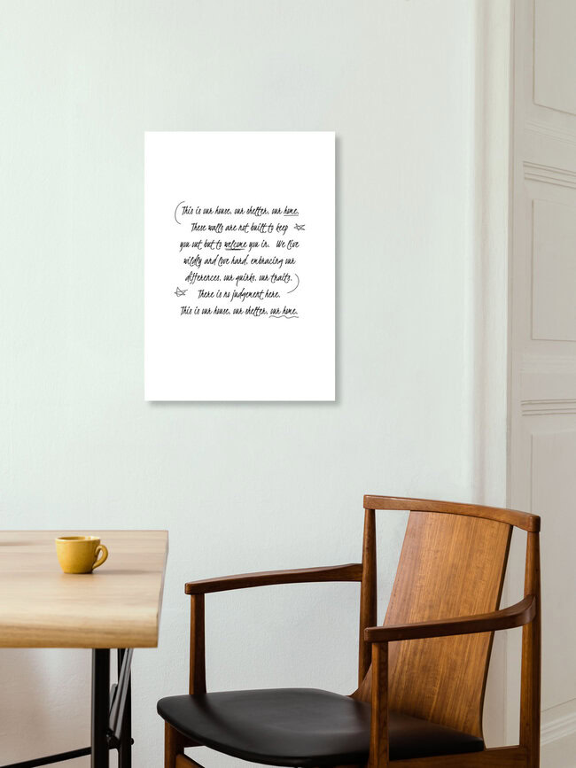 Wandbild 'Our House, Our Home' – Kunst von Frankie Kerr-Dineen als Poster oder Acrylglasbild