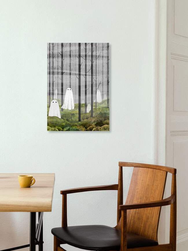 Wandbild 'The Woods are full of Ghosts (Spring version)' – Kunst von Katherine Blower als Poster oder Acrylglasbild