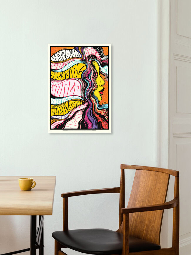 Wandbild 'Only Girl in the World' – Kunst von Draw Me A Song - Reviews als Poster oder Acrylglasbild